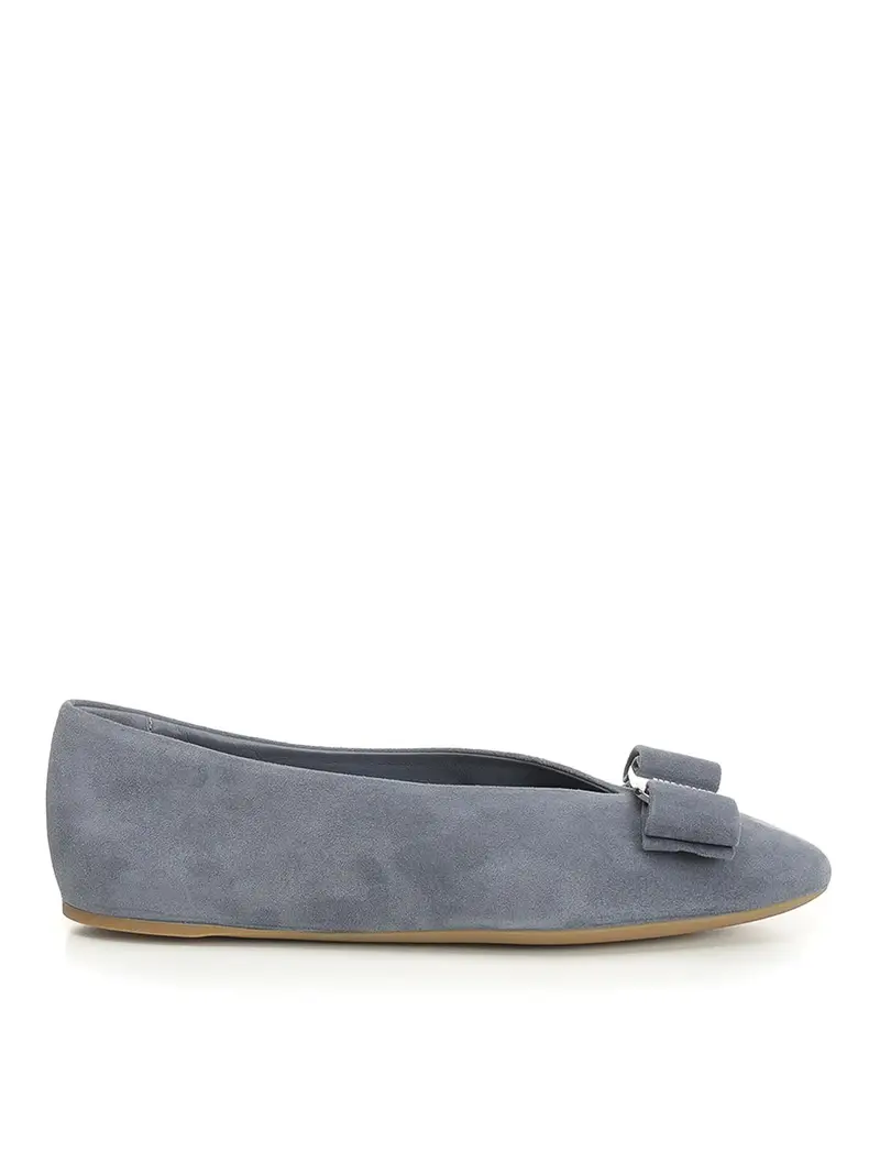 Vara Suede Ballerina Grigio