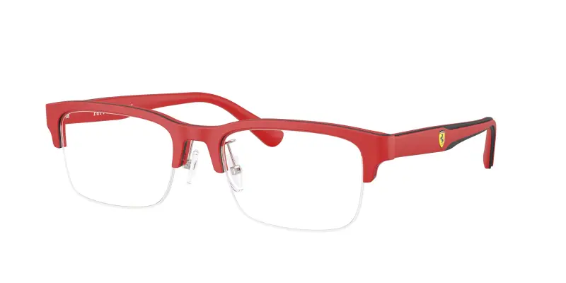 Unisex Ferrari Scuderia FZ8028 758 Montature da vista Acetato Rosso Trasparente Pillow Normale