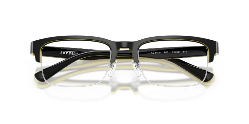 Unisex Ferrari Scuderia FZ8028 762 Montature da vista Acetato Nero Trasparente Pillow Normale miniatura 2