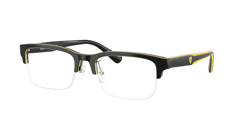 Unisex Ferrari Scuderia FZ8028 762 Montature da vista Acetato Nero Trasparente Pillow Normale