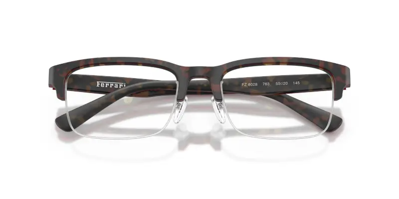 Unisex Ferrari Scuderia FZ8028 763 Montature da vista Acetato Marrone Trasparente Pillow Normale miniatura 2