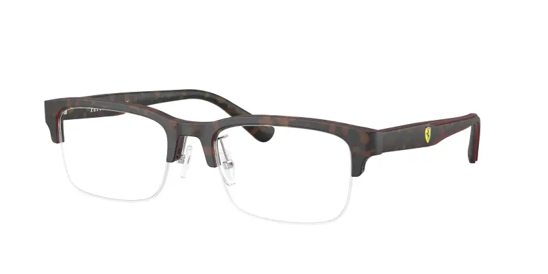 Unisex Ferrari Scuderia FZ8028 763 Montature da vista Acetato Marrone Trasparente Pillow Normale