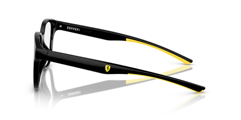 Ferrari Scuderia Unisex FZ8015U 501 Montature da vista Iniettato Nero Trasparente Rotonda Normale miniatura 3