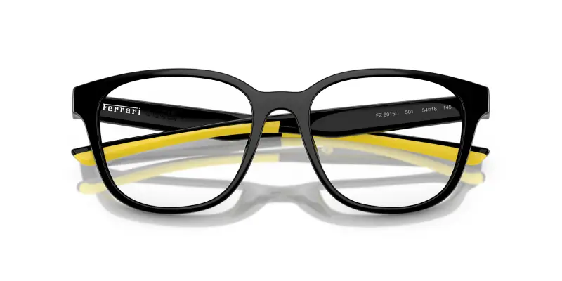 Unisex FZ8015U 501 Montature da vista Iniettato Nero Trasparente Rotonda Normale miniatura 2