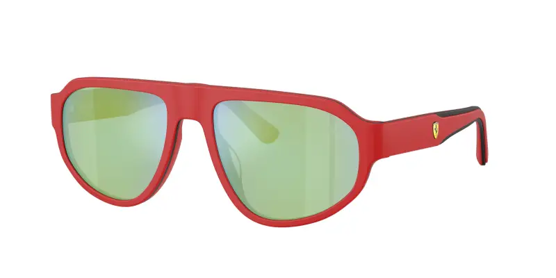 Uomo Ferrari Scuderia FZ6027U 758/55 Occhiali da sole Acetato Nero Blu Geometrica Normale