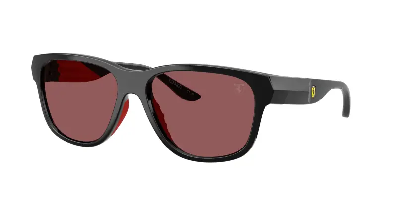 Uomo Ferrari Scuderia FZ6028U 501/1E Occhiali da sole Iniettato Nero Rosso Pillow Normale