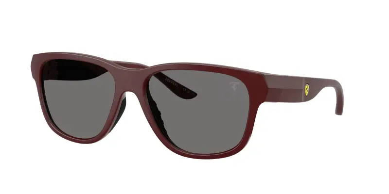 Uomo Ferrari Scuderia FZ6028U 530/81 Occhiali da sole Iniettato Bordeaux Grigio Pillow Polarizzata