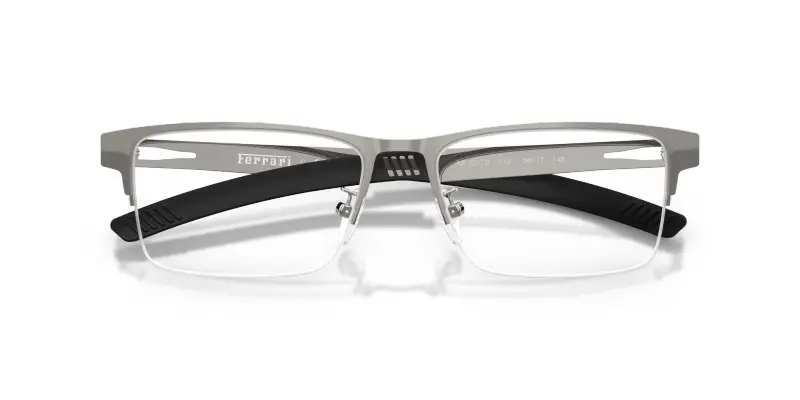 Uomo Ferrari Scuderia FZ7017D 110 Montature da vista Metallo Grigio Trasparente Squadrata Normale miniatura 2