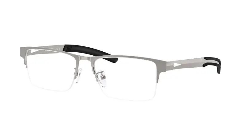 Uomo Ferrari Scuderia FZ7017D 110 Montature da vista Metallo Grigio Trasparente Squadrata Normale