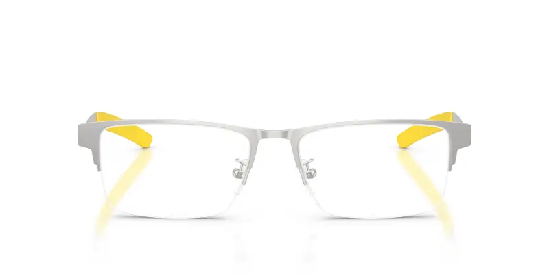 Uomo Ferrari Scuderia FZ7017D 135 Montature da vista Metallo Argento Trasparente Squadrata Normale miniatura 3