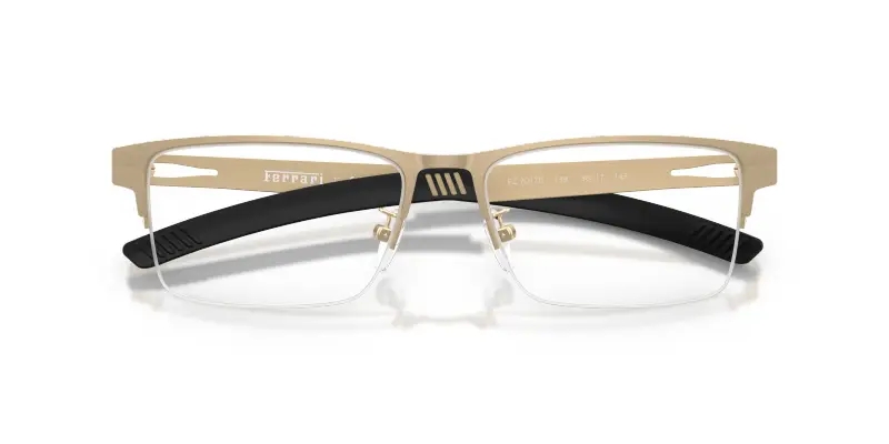 Uomo Ferrari Scuderia FZ7017D 139 Montature da vista Metallo Oro Trasparente Squadrata Normale miniatura 2