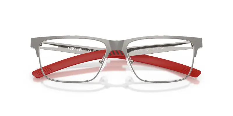 Uomo Ferrari Scuderia FZ7018 104 Montature da vista Metallo Grigio Trasparente Squadrata Normale miniatura 2
