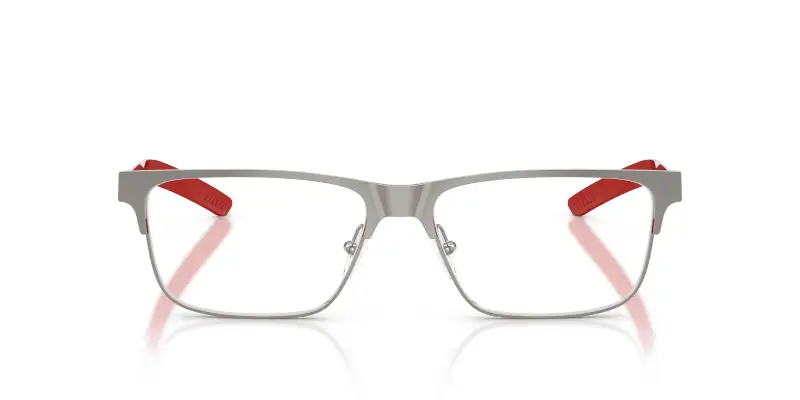 Uomo Ferrari Scuderia FZ7018 104 Montature da vista Metallo Grigio Trasparente Squadrata Normale miniatura 3