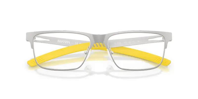 Uomo Ferrari Scuderia FZ7018 135 Montature da vista Metallo Argento Trasparente Squadrata Normale miniatura 2