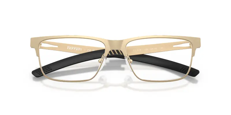 Uomo Ferrari Scuderia FZ7018 139 Montature da vista Metallo Oro Trasparente Squadrata Normale miniatura 2