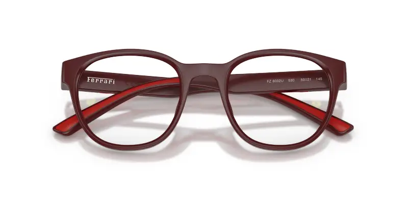 Uomo Ferrari Scuderia FZ8002U 530 Montature da vista Iniettato Rosso Trasparente Pantos Normale miniatura 2