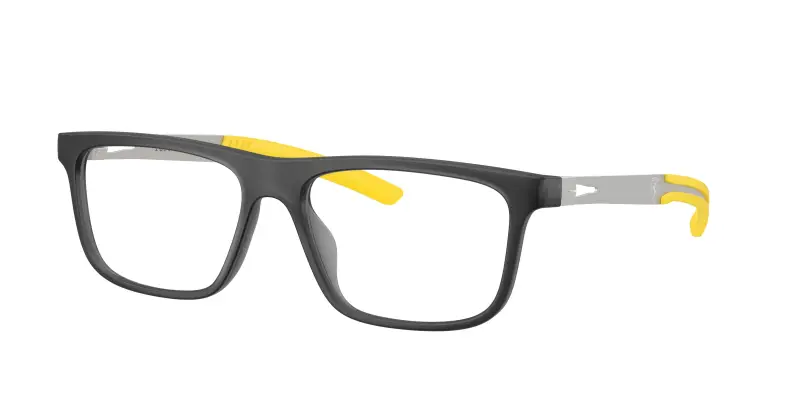 Uomo Ferrari Scuderia FZ8026U 531 Montature da vista Iniettato Nero Trasparente Pillow Normale