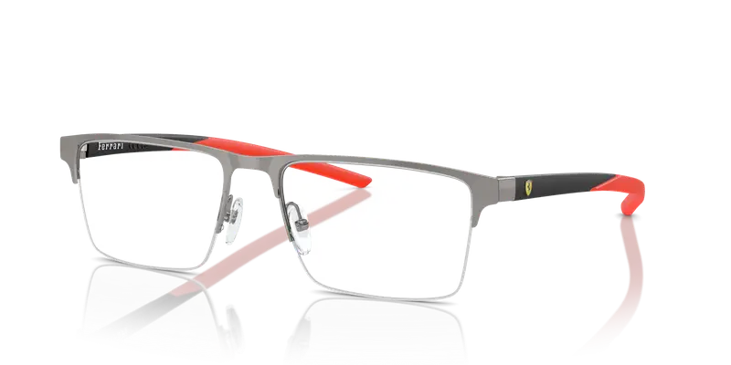 Ferrari Scuderia Uomo FZ7001 105 Montature da vista Metallo Grigio Trasparente Pillow Normale miniatura 3