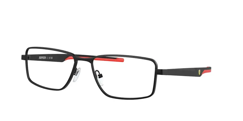 Uomo FZ7004 101 Montature da vista Metallo Nero Trasparente Squadrata Normale