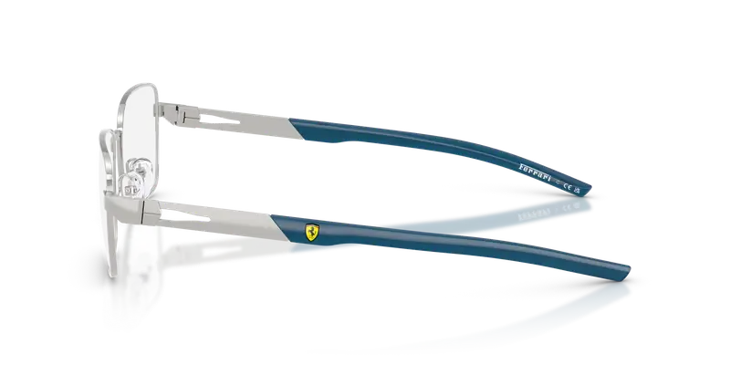 Ferrari Scuderia Uomo FZ7010 103 Montature da vista Metallo Argento Trasparente Squadrata Normale miniatura 3