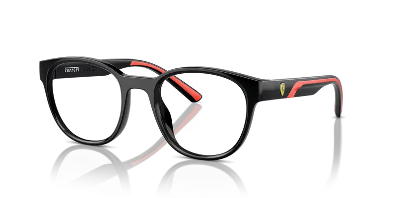 Ferrari Scuderia Uomo FZ8002U 501 Montature da vista Iniettato Nero Trasparente Pantos Normale miniatura 3