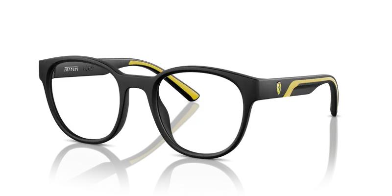 Ferrari Scuderia Uomo FZ8002U 504 Montature da vista Iniettato Nero Trasparente Pantos Normale miniatura 3