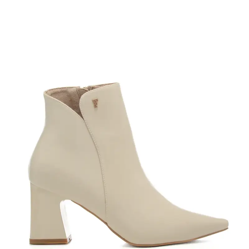 stivaletti da donna con tacco a blocco bianco