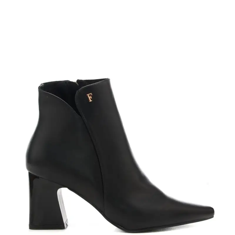 stivaletti da donna con tacco a blocco neri