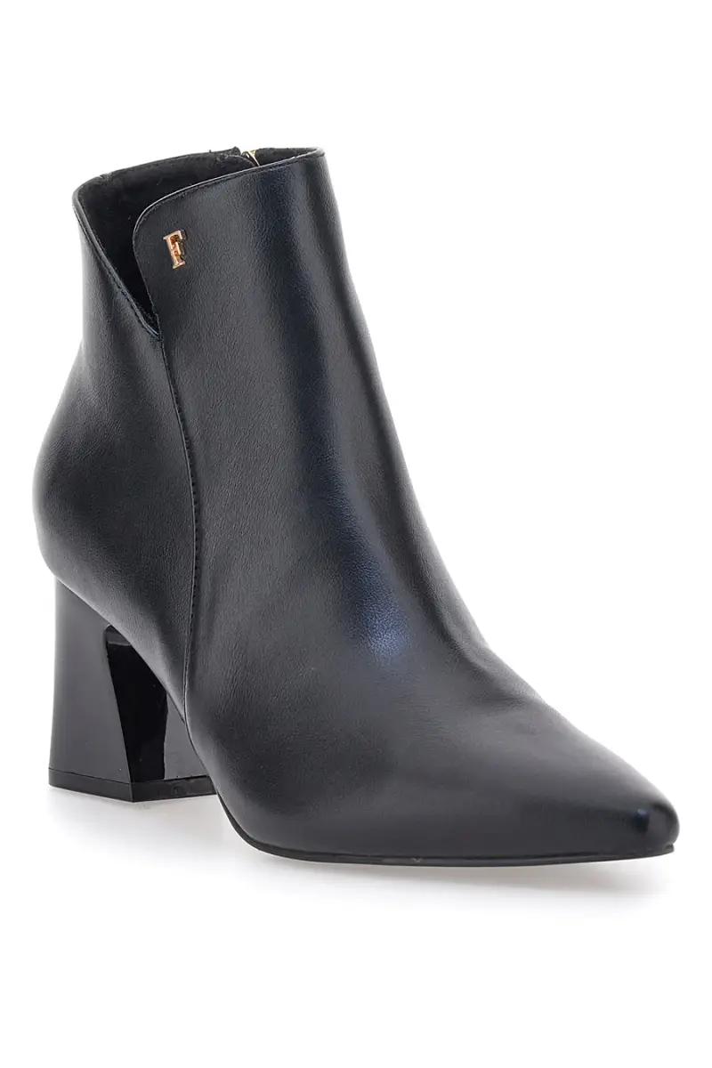 Stivaletti neri con punta sfilata e tacco largo Ferré F536C641 [NERO] miniatura 2