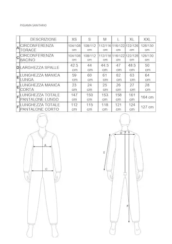 FERRUCCI COMFORT Pigiama Sanitario a Manica Lunga con Cerniera Posteriore, 100% Puro Cotone - Made in Italy miniatura 3