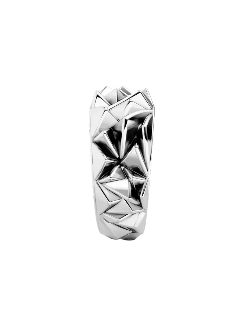 Anello Sculptor s Facet BIANCO miniatura 2