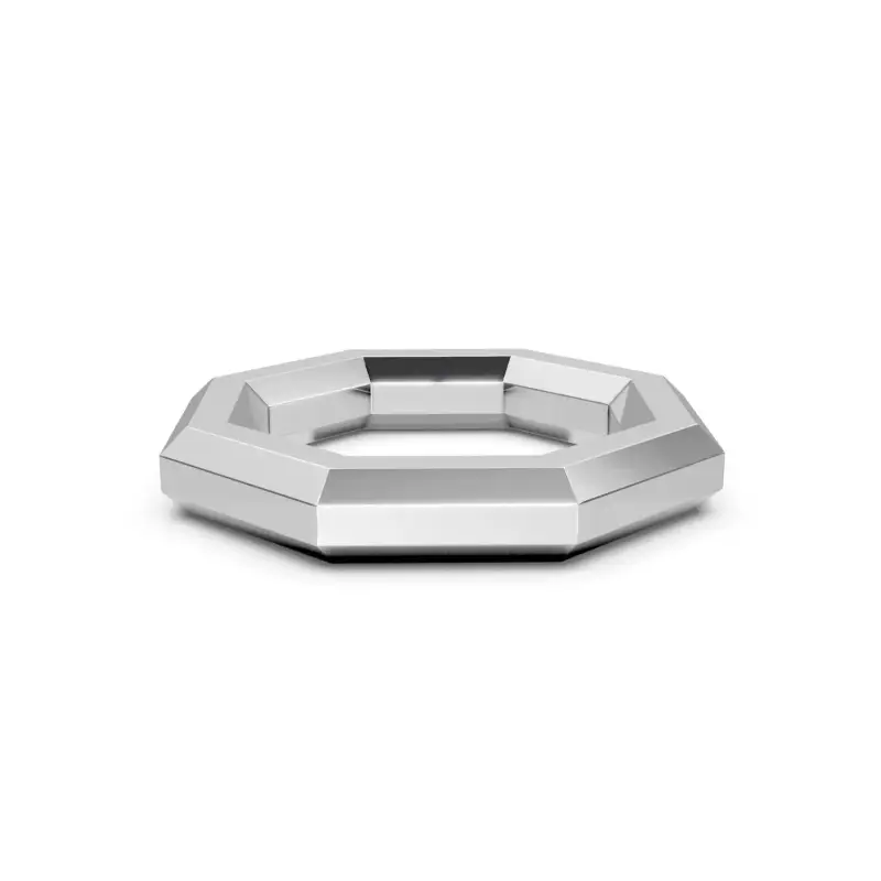 Anello Sculptor s Octagon BIANCO miniatura 2