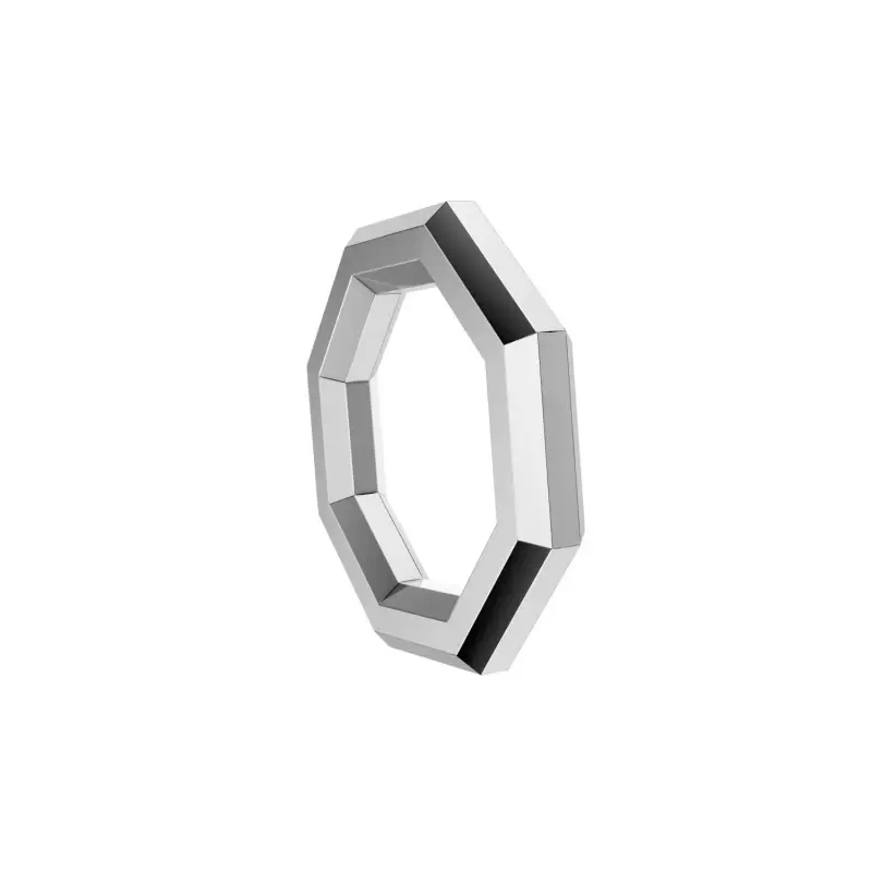 Anello Sculptor s Octagon BIANCO miniatura 3