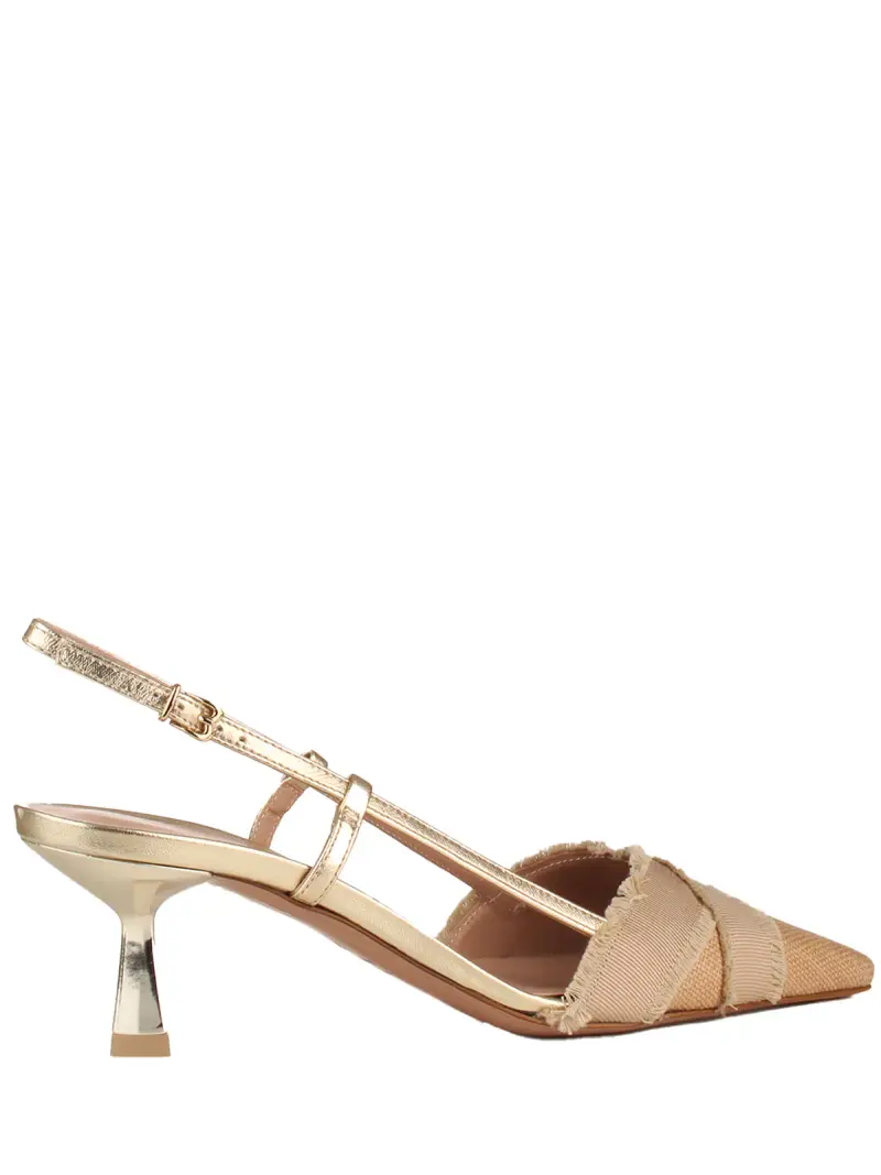 BRAND FESTA - slingback farro BIANCO miniatura 3