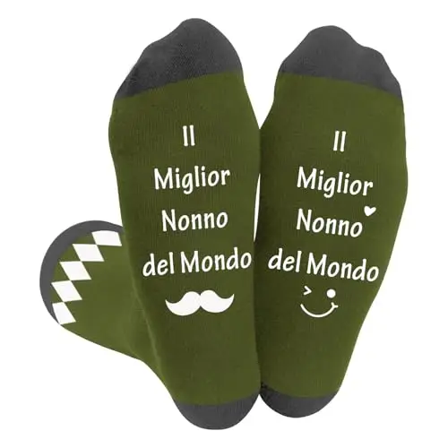 Festa dei Nonni Idee Regalo Calzini Nonno, Regalo Nonno per Natale, Compleanno, Festa del Papà, Festa Nonni da Nipote