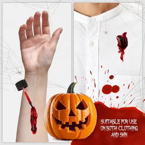 FESTICY Sangue Finto 25 ml I Sangue Halloween Trucchi Halloween Zombie I Sangue Finto Realistico in Bottiglia, Liquido miniatura 2