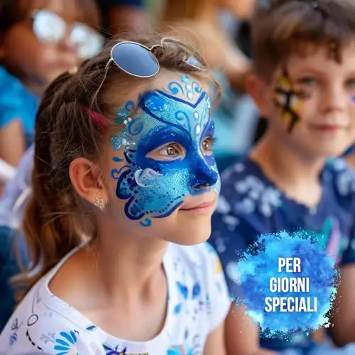 Festicy Trucco Halloween Viso Color Azzurro Bambini E Adulti 2025 I 20g Colori Trucco Halloween Bambini Anallergici miniatura 2