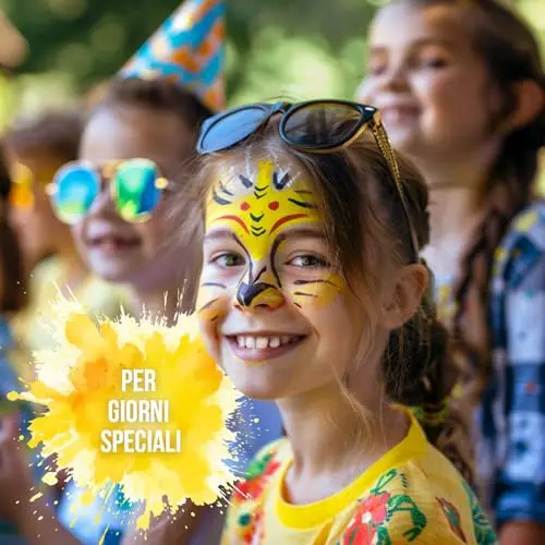 Festicy Trucco Halloween Viso Color Giallo Bambini E Adulti 2025 I 20g Colori Trucco Halloween Bambini Anallergici miniatura 2