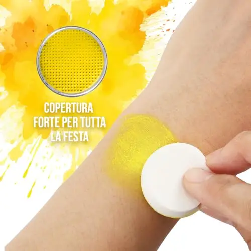 Festicy Trucco Halloween Viso Color Giallo Bambini E Adulti 2025 I 20g Colori Trucco Halloween Bambini Anallergici miniatura 3