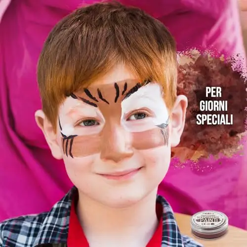 Festicy Trucco Halloween Viso Color Marrone Bambini E Adulti 2025 I 20g Colori Trucco Halloween Bambini Anallergici miniatura 2