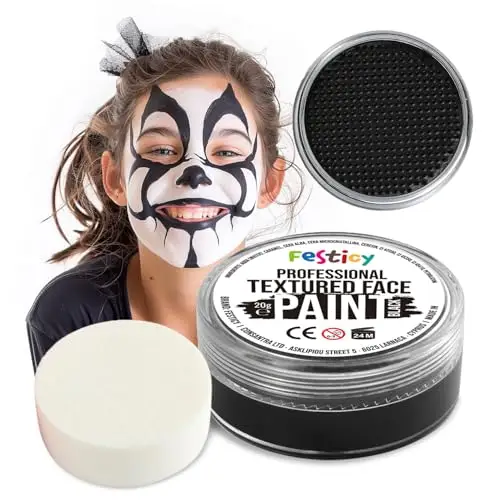 Festicy Trucco Halloween Viso Color Nero Bambini E Adulti 2025 I 20g Colori Trucco Halloween Bambini Anallergici