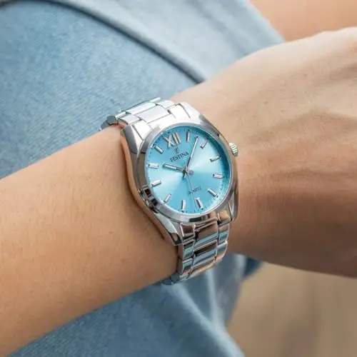 festina alegria women's blue stainless steel watch bracelet Boyfriend CollectionBlue miniatura 3