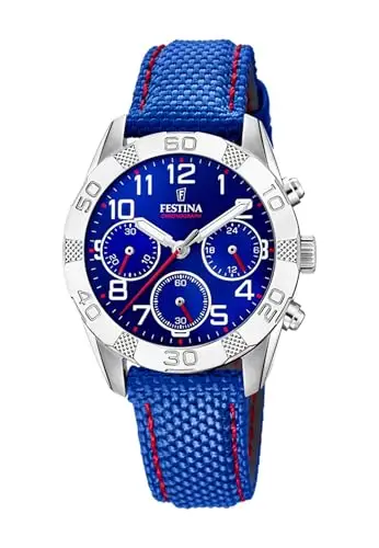 Festina Orologio Cronografo Quarzo Bambino con Cinturino in Tessuto F20346