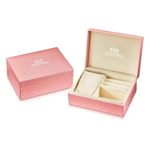 Festina Orologio Donna F20679/2 On The Square cassa di Acciaio inossidabile 316l Grigio cinturino in Acciaio miniatura 3