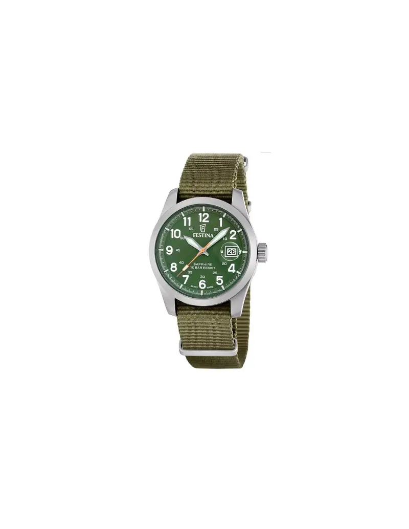 Orologio FESTINA Swiss Made Field F20082/2 Compact Verde con cinturino in nylon verde