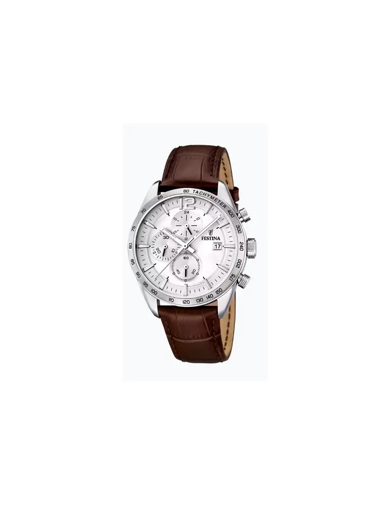 Orologio FESTINA Timeless Chronograph F16760/1 Argento con cinturino in pelle