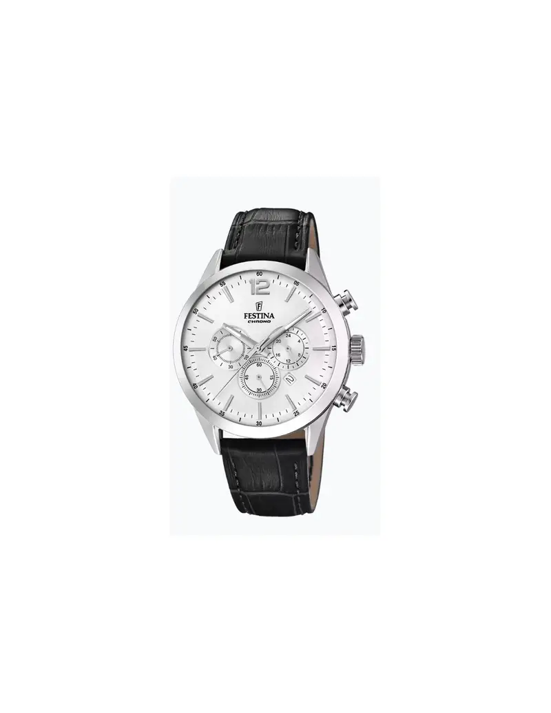 Orologio FESTINA Timeless Chronograph F20542/1 Argento con cinturino in pelle