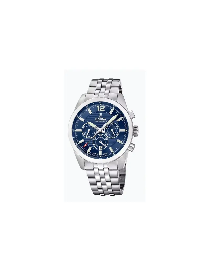 Orologio FESTINA Timeless Chronograph F20742/1 Azzurro con cinturino in acciaio