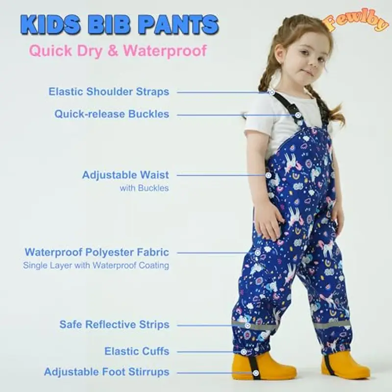 Fewlby Salopette Bambina Blu 2333787 miniatura 3