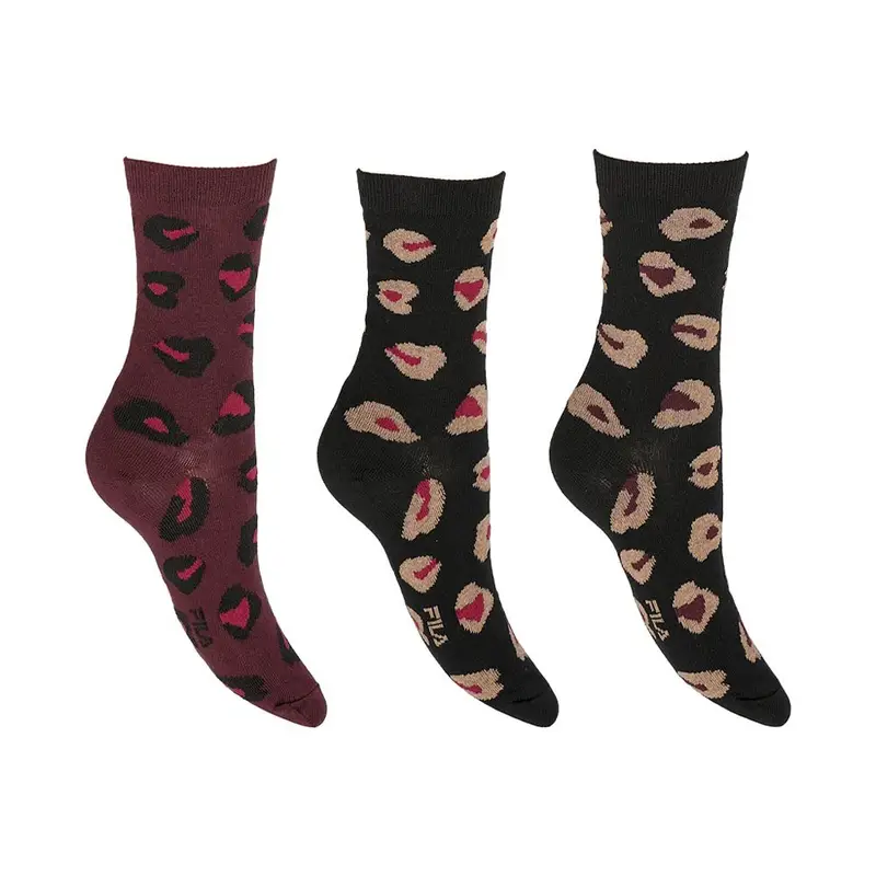 Calza Maculata Tris Pack Nero Donna 39/42